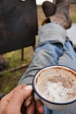 Cowboy Wall Art featuring the photograph Wilderness Latte by Alden White Ballard
