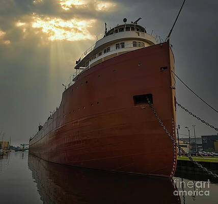 Majestic Cargo Ship at Dock Photograph
