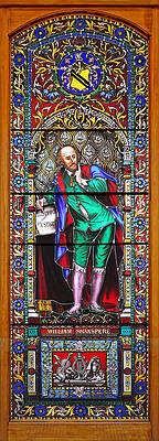 William Shakespeare Stained Glass Wall Art