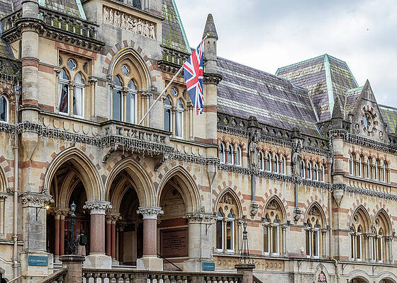 Historic British Architecture with Union Flag Wall Art