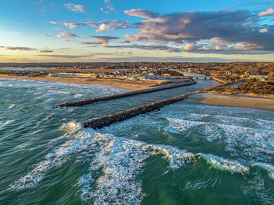 Seascape Photograph - Wind And Surf by Veterans Aerial Media LLC