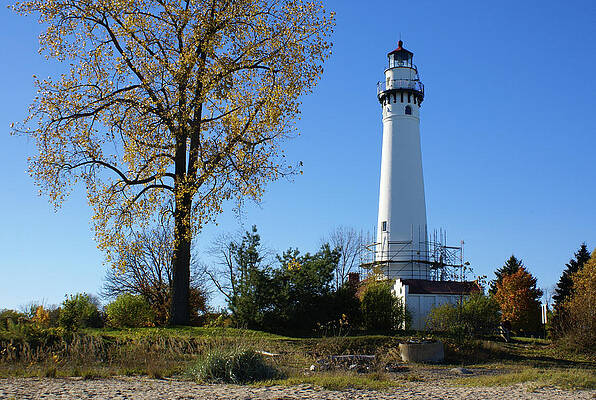 Wisconsin Photograph - Wind Point Lighthouse by Deb Beausoleil