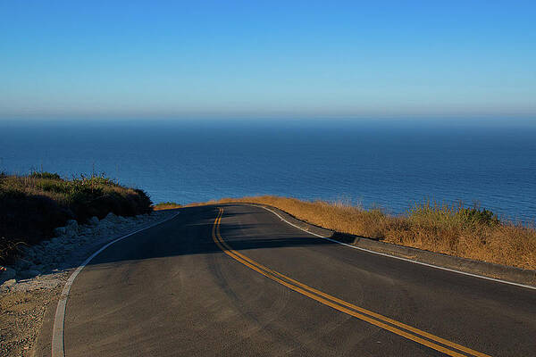 Wall Art featuring the photograph Winding Road High Above The Pacific Ocean by Matthew DeGrushe