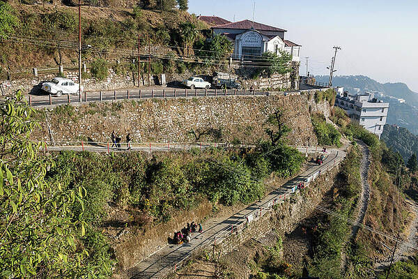 Hill Station Wall Art featuring the photograph Winding Road, Mussoorie by Sanjay Marathe