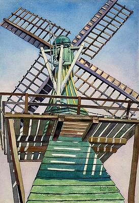 Painting - Windmill by Grant Nixon