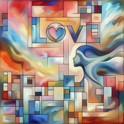 Geometric Wall Art featuring the digital art Winds Of Love A Geometric Expression LV1118 by Don Northup