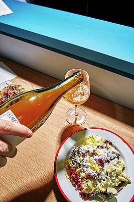 Wine Glass Wall Art featuring the photograph Wine And Salad by Laura Murray