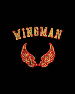 Cool Wall Art featuring the digital art Wingman Retro by Flippin Sweet Gear