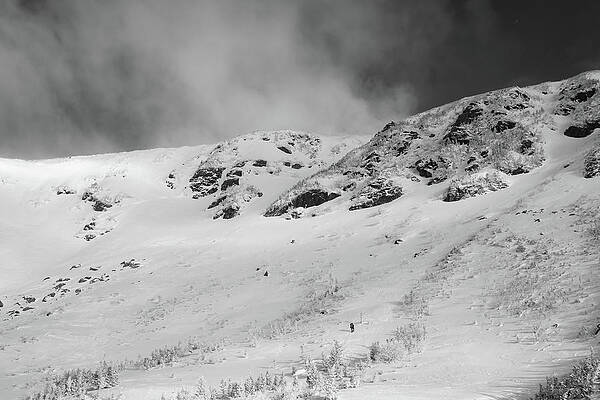 Mountain Wall Art featuring the photograph Winter Adventurer, Tuckerman Ravine by Jeff Sinon