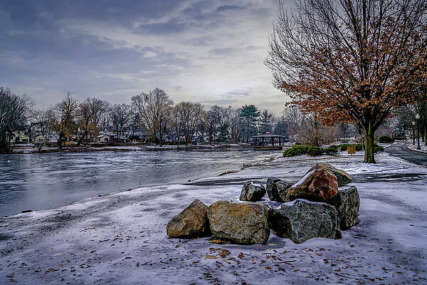 Wall Art featuring the photograph Winter At Cooper's Pond by Penny Polakoff