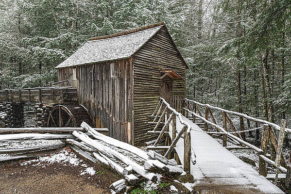 Tennessee Wall Art featuring the photograph Winter At The Cable Mill In Cades Cove I by Douglas Wielfaert