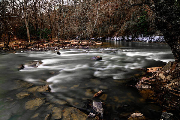 Vibrant Photograph - Winter At Vickery Creek - Roswell, GA by Anthony Hightower
