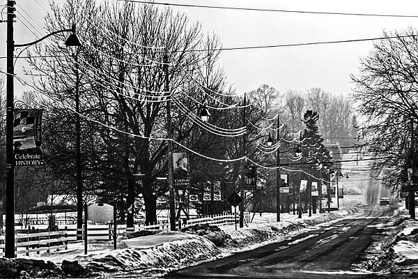 Wall Art featuring the photograph Winter Beautiful - Black And White Photograph by Tatiana Travelways