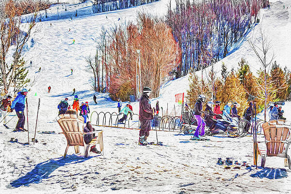 Vibrant Wall Art featuring the mixed media Winter Break Collingwood by Tatiana Travelways