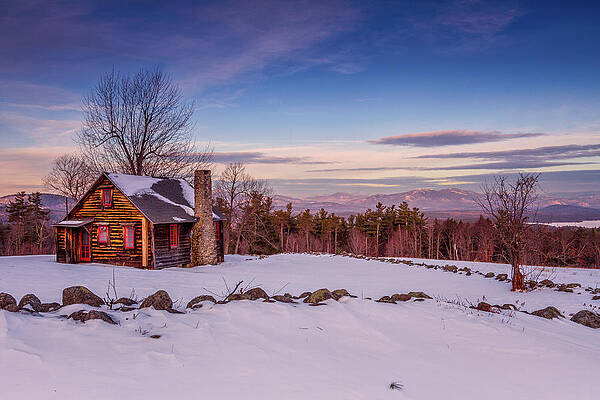 Wall Art featuring the photograph Winter Cabin by Jeff Sinon