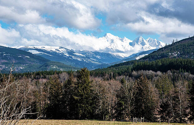 2023 Photograph - Winter Clouds Mt Baker And Sisters by Tom Cochran