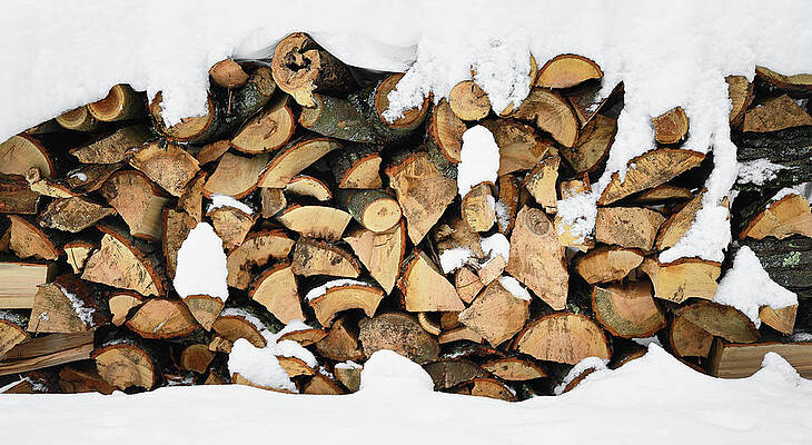 Wall Art featuring the photograph Winter Firewood by Steven Nelson