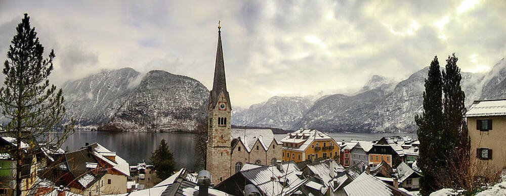 Moody Wall Art featuring the photograph Winter In Hallstatt by Robert Grac