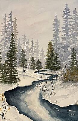 Tree Wall Art featuring the painting Winter Is Coming by Judy Strickland