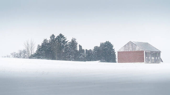 Landscape Photograph - Winter Landscape South Whitehall Farm by Jason Fink