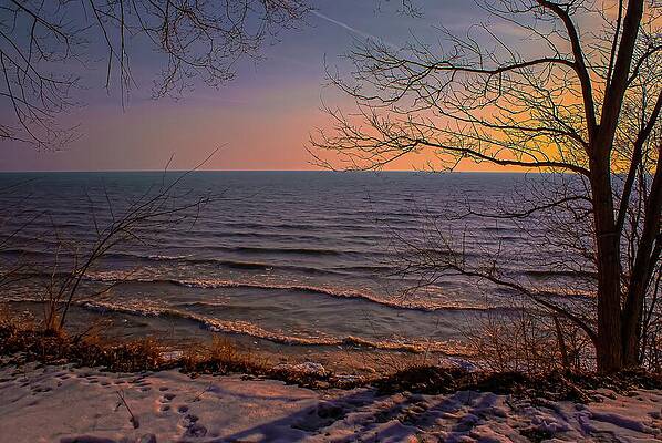 Nature Photograph - Winter Morning On Lake Michigan by Deb Beausoleil