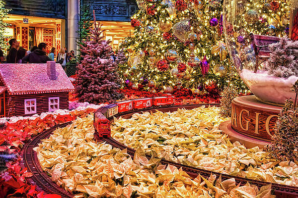 Winter Photograph - Winter Scene Bellagio, Las Vegas by Tatiana Travelways