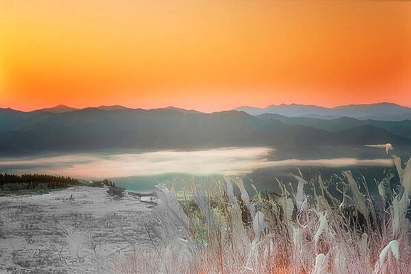 Sunrise Photograph - Winter Sunrise In The Smoky Mountians by Theresa D Williams Smoky Mountains