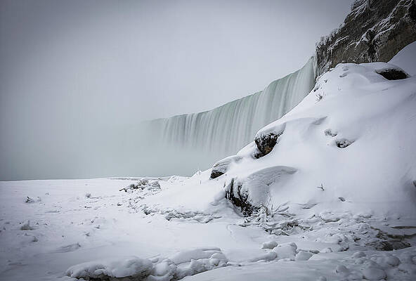 Snowy Niagara Falls Photograph