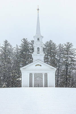 Wall Art featuring the photograph Winter's Embrace At Martha Mary Chapel by Susan Candelario