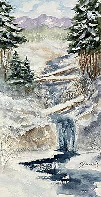 Tranquil Snowy Landscape Painting