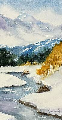 Serene Mountain Stream Painting