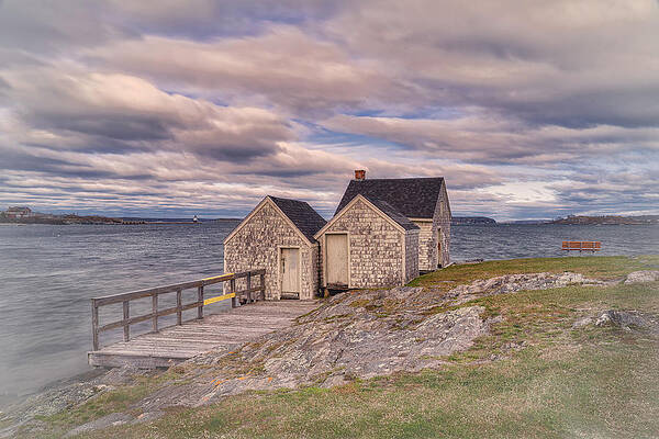 Wall Art featuring the photograph Wintery Day At Fisherman's Point by Penny Polakoff