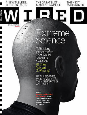 Wall Art featuring the digital art Wired August 2011 Cover by Bartholomew Cooke