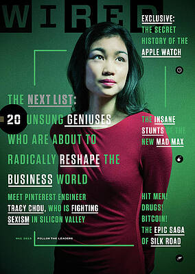 Wall Art featuring the digital art Wired May 2015 Cover #1 by Ioulex