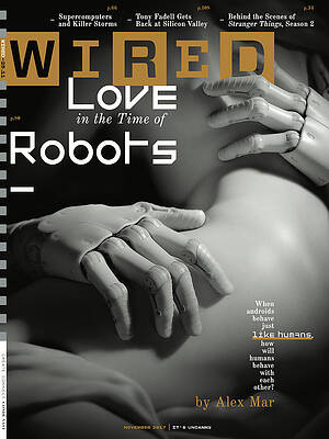 Wall Art featuring the digital art Wired November 2017 Cover by Elastic