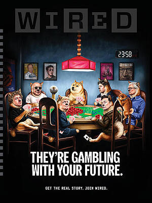 Politics Wall Art featuring the digital art Wired November 2025 Cover Poster by Phil Galloway