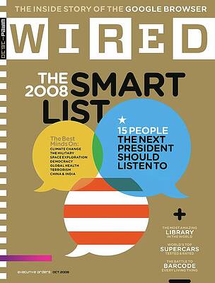 Wall Art featuring the digital art Wired October 2008 Cover by Wired Staff
