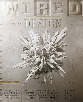 Wall Art featuring the digital art Wired October 2015 Cover by Elastic