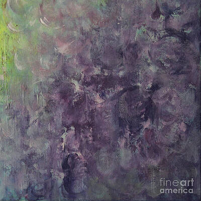 Flower Wall Art featuring the painting Wisteria Abstract I by Jane See
