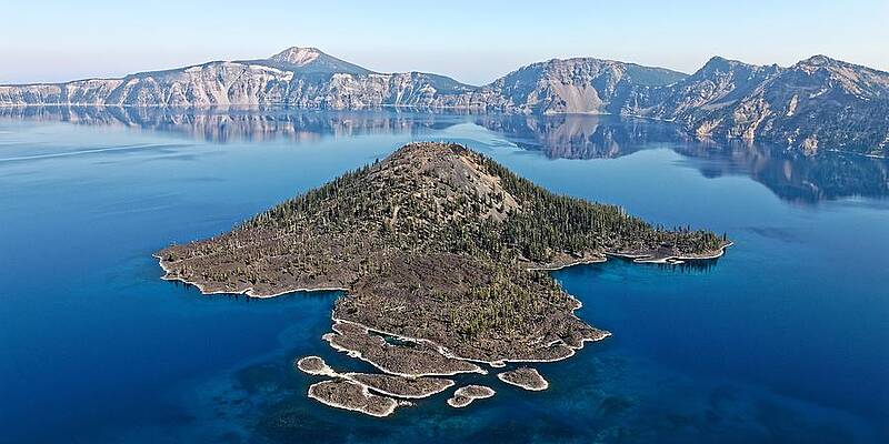 Usa Wall Art featuring the photograph Wizard's Hat In The Witches Cauldron - Crater Lake National Park, Oregon by KJ Swan