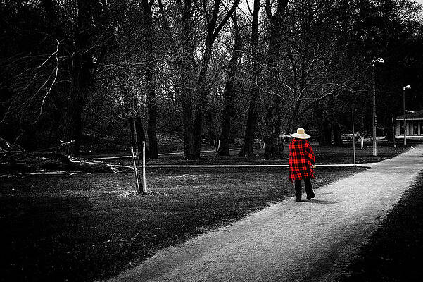 Wall Art featuring the photograph Woman In Red by Al Poullis