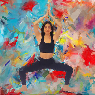 Painting - Woman India Pose by Gary Arnold