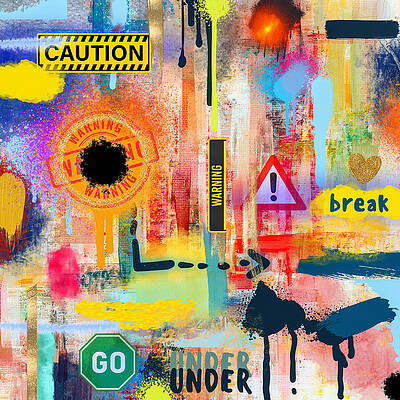 Wall Art featuring the mixed media Wonders And Warnings by Canessa Thomas