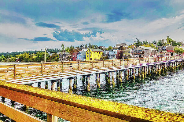 Nature Wall Art featuring the photograph Wooden Bridge Coupeville Washington by Tatiana Travelways