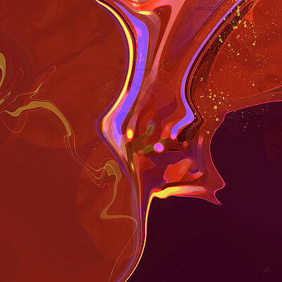 Wall Art featuring the digital art Woodsmoke And Burning Leaves by Gina Harrison