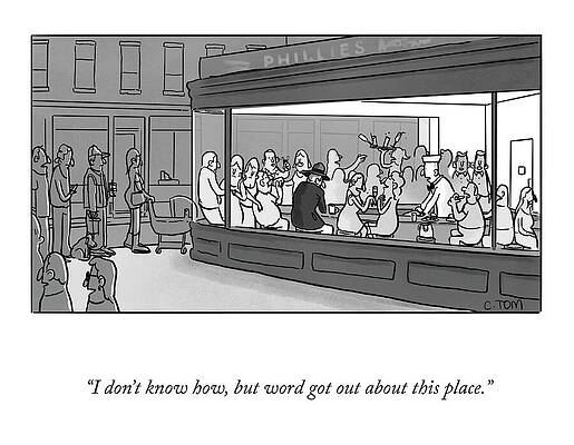 Full Wall Art featuring the drawing Word Got Out by Colin Tom