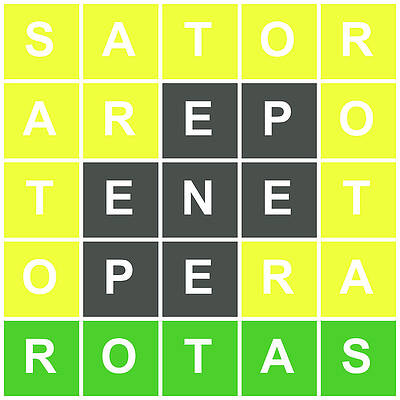 Digital Art - Wordle SATOR Square by Richard Reeve