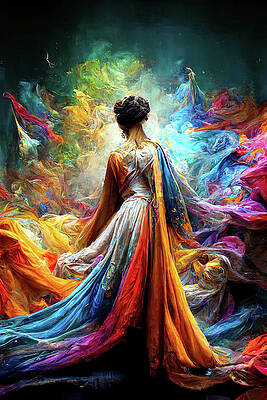 Vibrant Wall Art featuring the digital art World Of Color by Ron Weathers