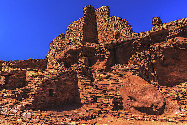 Landscape Photograph - Wupatki Pueblo, Arizona by Abbie Warnock