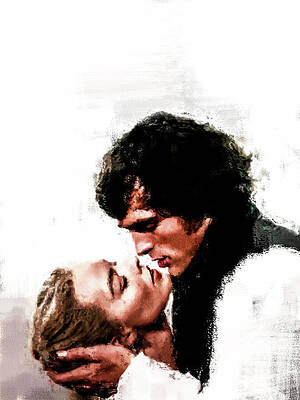 Romantic Couple Kiss Digital Art